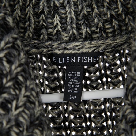 Eileen Fisher Yak Wool Zip Up Collared Knit Sweater Women's Small - Picture 4 of 6